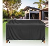 IUCUHE 380x160x92cm/Lxlx H Housse Salon de Jardin Exterieur Imperméables,Housse de Protection Mobilier Exterieur,420D Tissu Oxford Bache de Protection Exterieur Table avec Cordon