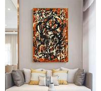 IUCUHE Art mural abstrait, œuvre d'art, forme libre, par Jackson Pollock, impressions sur toile, peinture, art moderne, décoration murale, 51 x 71 cm, sans cadre