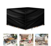 IUCUHE Bâche Salon De Jardin Exterieur 310Lx310Wx100Hcm Housse Table De Jardin,Housses pour Mobilier De Jardin Anti-UV 600d Tissu Oxford pour Aux Intempéries Et Aux Déchirures Bache