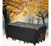 IUCUHE Housse De Table De Jardin Exterieur 270 L x 160 l x 120 H/cm Bache pour Table De Jardin Rectangulaire,Oxford Tissu Bâche De Protection Exterieur,Housse pour Meuble De Jardin Extérieur
