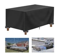 IUCUHE Housse Protection Table Jardin 300x180x10cm/LXlXH Bache Protection Table Exterieur,Tissu Oxford 600D Housse de Protection Imperméable Idéale pour Meubles Jardin et Les Tables à Manger Noir
