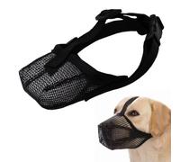 IUDWCG 1 Pcs Muselière pour chien, muselière en maille douce et réglable, masque facial respirant, masque d'entraînement pour chien, muselière pour chien de petite, moyenne et grande taille (S, noir)