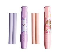 IUDWCG 2 Stylos Gommes Fantaisie avec 6 Recharges Rétractables à Pression pour Enfants, Étudiants et Dessin