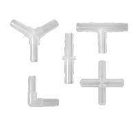 IUDWCG 30 Pcs Raccord pour valve d'air d'aquarium, tuyau en ligne en plastique blanc, adaptateur de tuyau d'air I L T Y et connecteur de tuyau transversal pour tuyau d'air d'aquarium de 6 mm