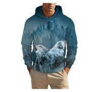 IUERVPS 3D Unisex Clothing Print Men's Fashion Animal Wolf Hoodies Top Autumn Fashion Casual Long Sleeved Pullover Oversized Sweatshirts(LMC04K2024111YY,3XL)