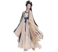IUERVPS Robe et jupe brodées traditionnelles chinoises de la dynastie Tan for femmes(Yellow,S)