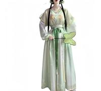 IUERVPS Robe Hanfu chinoise for femme, costume traditionnel confortable et respirant for spectacle de danse(Green,L)