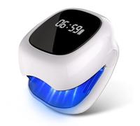 IUHFSIFS 3.0 Laser Ongle Pied 【Mise à niveau 4*Bleu & 2*Infrarouge - laser ongle Doublez les】Appareil Anti Mycose Avec Affichage de l'heure Adéquation Ongles des Mains et des Orteils(Blanc)