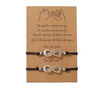 Iuhtrb 1 paire de bracelets d'amitié réglables tissés à la main en corde unisexe cadeau tendance pour homme et femme