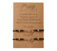 Iuhtrb 1 paire de bracelets d'amitié réglables tissés à la main en corde unisexe cadeau tendance pour homme et femme