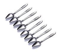 Iuhtrb 8pcs Bird Alimentation Cuillère pour Tous Les Bébés Caracches Pochatiel-Imitation Métallique Liquide Alimentaire en Acier Inoxydable