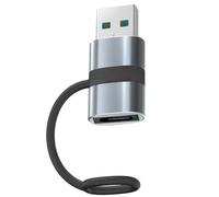 Iuhtrb Adaptateur convertisseur USB 5 broches/USB 3.0 A mâle vers USB C femelle, charge rapide et transfert de données 480 Mbps tête de conversion