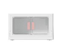 Iuhtrb Armoire de rangement portable à double porte avec boîte de rangement transparente