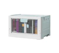 Iuhtrb Armoire de rangement portable à double porte avec boîte de rangement transparente