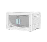 Iuhtrb Armoire de rangement portable à double porte avec boîte de rangement transparente