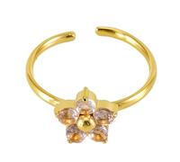 Iuhtrb Bagues de fiançailles vintage carrée/cœur/fleur réglables en zircon géométrique pour les doigts Accessoire de fête et tenue décontractée, F, Comme décrit, Comme décrit.