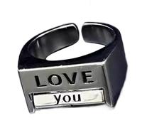 Iuhtrb Bagues élégantes pour contrôler l'humeur - Accessoire pour soulager l'anxiété - Avec mots gravés - Accessoire de fête, taille unique, Comme décrit, Comme décrit.