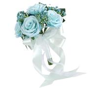 Iuhtrb Bouquet de mariée élégant fait à la main - Rose artificielle - Accessoire pour demoiselle d'honneur - Décoration florale - Accessoires de cérémonie