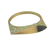 Iuhtrb Bracelet à motif floral creux élégant doré - Bracelet traditionnel fait à la main pour une fête