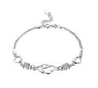 Iuhtrb Bracelet élégant avec pendentif en forme de cœur pour jeune couple ou ami proche