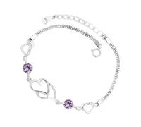Iuhtrb Bracelet élégant avec pendentif en forme de cœur pour jeune couple ou ami proche