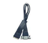 Iuhtrb Câble d'extension 4i pour PC de bureau pour M-Key NVME vers SFF8611 Cordon adaptateur PCIe4.0 Gen4 Connecteurs NVMe plaqués argent