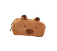 Iuhtrb Caricature Crayon Animal en Peluche 20x10cm Big Capacity Coil À Crayon Maquillage Voyage pour Les Femmes Fille Étudiante Enfant Soft Cosmetic