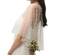 Iuhtrb Châle En Tulle Clouté En Perles Pour Les Demoiselles D'honneur Les Mariages Épaule Des Mariages Les Rassemblements Officiels Cérémonie Mariage Châle
