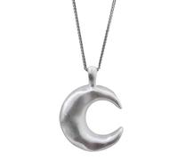 Iuhtrb Collier délicat avec pendentif croissant de lune - Bijoux tendance pour femmes et filles - Accessoires simples et élégants - Collier avec pendentif lune, standard, Acier inoxydable, Zircon