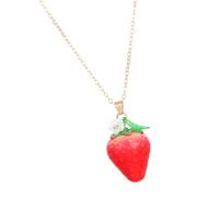 Iuhtrb Collier moderne avec pendentif en forme de fruits - Chaîne élégante - Cadeau pour les femmes qui aiment les détails - Adorable pendentif pêche, taille unique, Comme décrit, Comme décrit.