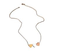 Iuhtrb Collier ras du cou à 3 cœurs en acier inoxydable pour femmes et filles, bijoux simples, cadeau d'anniversaire ou de fête des mères, bijoux de Saint-Valentin
