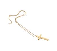 Iuhtrb Collier ras du cou avec pendentif crucifix en acier inoxydable avec symbole de foi - Longueur réglable, taille unique, Comme décrit, Comme décrit.