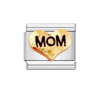 Iuhtrb Composants personnalisables en forme de lettre en forme de cœur en acier inoxydable de qualité supérieure, assemblage modulaire idéal pour les projets de bijoux, perles de charme