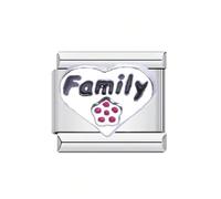 Iuhtrb Composants personnalisables en forme de lettre en forme de cœur en acier inoxydable de qualité supérieure, assemblage modulaire idéal pour les projets de bijoux, perles de charme