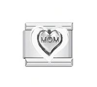 Iuhtrb Composants personnalisables en forme de lettre en forme de cœur en acier inoxydable de qualité supérieure, assemblage modulaire idéal pour les projets de bijoux, perles de charme