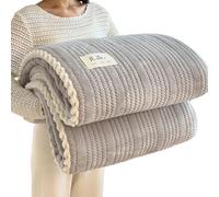 Iuhtrb Couverture en velours de lait avec jacquard en flanelle moelleuse pour se détendre 120 x 200 cm 150 x 200 cm