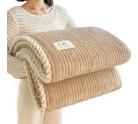 Iuhtrb Couverture en velours de lait avec jacquard en flanelle moelleuse pour se détendre 120 x 200 cm 150 x 200 cm