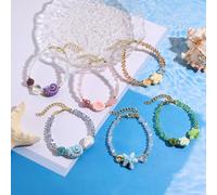 Iuhtrb De Créature Océanique Délicate avec Les Étoiles D'étoiles D'escargot Charm Crystals Perbe Accessoire Crystals Sucrés Réglable