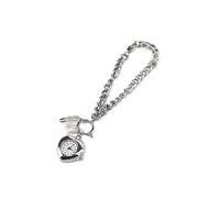 Iuhtrb De Poche En Forme Coeur Réglable Alliage Artisanat Transparent Clears Bijoux Mode Accessoire Bijoux Sentimental À Deux Tons