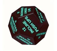 Iuhtrb Dés d'exercice avec 12 options d'entraînement uniques - Jeu de fitness à 12 faces pour un jeu d'exercice amusant et engageant