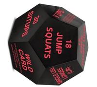 Iuhtrb Dés d'exercice avec 12 options d'entraînement uniques - Jeu de fitness à 12 faces pour un jeu d'exercice amusant et engageant