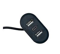 Iuhtrb Double prise USB + de type C intégrée à 3 ports USB de bureau - Module d'alimentation de rechange pour voyage