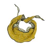 Iuhtrb Écharpe en coton à carreaux double face sur le thème coréen, mince, respirant, unisexe, pour tenue décontractée de bureau et de fête, écharpe tendance, Vert gazon jaune, taille unique