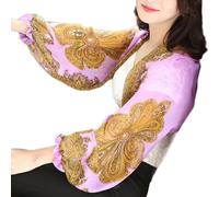 Iuhtrb Écharpe résistante au soleil et rafraîchissante, couvre-bras respirant avec motif tendance pour activités de plein air pour femmes, violet, taille unique