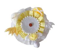Iuhtrb Élégant porte-badge en dentelle et tissu fait à la main pour femme