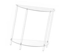 Iuhtrb Étagère d'angle portable en acrylique avec deux niveaux pour une utilisation efficace de l'espace dans n'importe quelle pièce