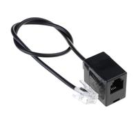 Iuhtrb Ethernet RJ45 8P8C À RJ11 6P4C Adaptateur Câble Bureau Convertisseur Cordon Male Femelle RJ45 RJ11 Convertisseur Adaptateur Câble Ethernet Convertisseurs Téléphoniques