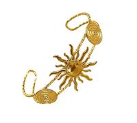 Iuhtrb Étoiles De Mer Réglables Coquille du Soleil en Acier Inoxydable Open Accessoire pour Femmes Girls Sun and Sea Creature Charm Bangle