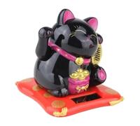 Iuhtrb Figurine À Énergie avec Un Tableau De Bord De La Voiture À Bras D'autorisation Automatique/Ornement du Bureau Domicile pour La Richesse Et Les Bons Chats Main D'ondulation