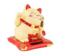 Iuhtrb Figurine À Énergie avec Un Tableau De Bord De La Voiture À Bras D'autorisation Automatique/Ornement du Bureau Domicile pour La Richesse Et Les Bons Chats Main D'ondulation